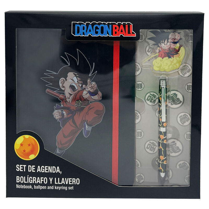 Set diario + penna + portachiavi Dragon Ball Set regalo completo con diario.