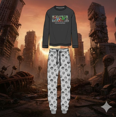 Pigiama in cotone per adulti Avengers Marvel Taglie: S(1)-M(2)-L(2)-xL(2)-XXL(1)