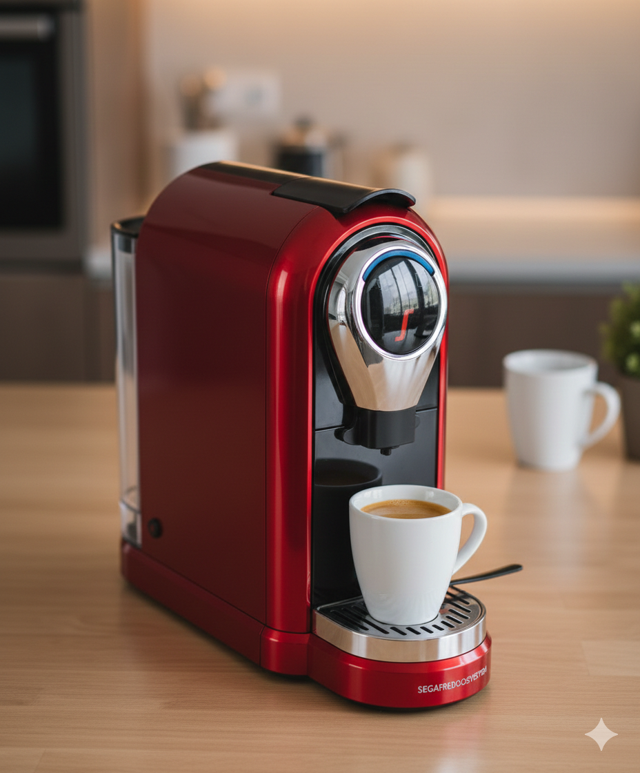 Macchina da Caffè Segafredo Plus 1 Colore Rosso : L’Espresso Italiano a Casa Tua